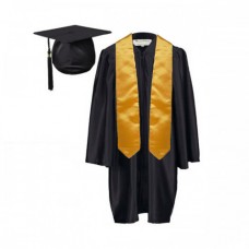 Children's Graduation Gown and Stole Set in Satin Finish (3-6yrs)